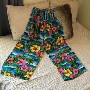 EARTHBOUND Vibrant Floral Wide-Leg Pants